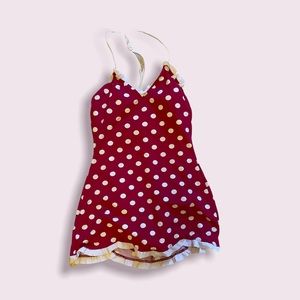 Adorable Red Polka Dot Vintage Inspired Swimsuit